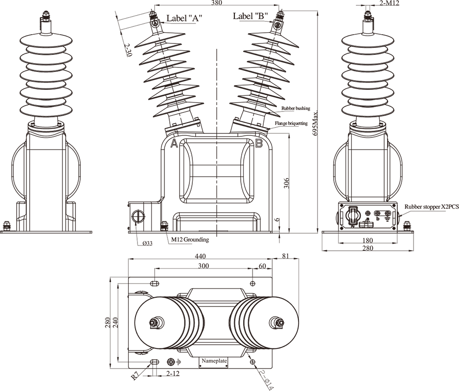 VOLTAGE TRANSFORMER JDZW-24M (PO-546)-1.jpg